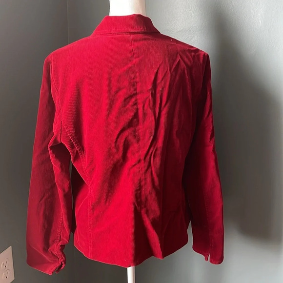 Talbots Red Corduroy Blazer Jacket - Picture 3 of 5